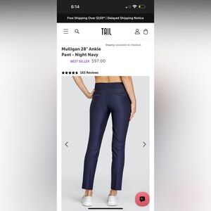 Tail Mulligan Navy Straight‎ Leg Pants